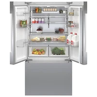 Bosch 36" 20.8 Cu. Ft. French Door Refrigerator with Water & Ice Dispenser (B36CT81ENS) - Stainless Steel