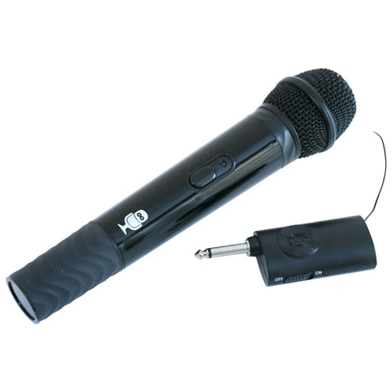 Microphone dynamique sans fil unidirectionnel de Singing Machine (SMM107CA) - Noir