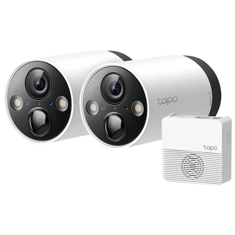 Système de surveillance extérieur sans fil Tapo C420S2 de TP-Link avec 2 caméras QHD 2K - Blanc