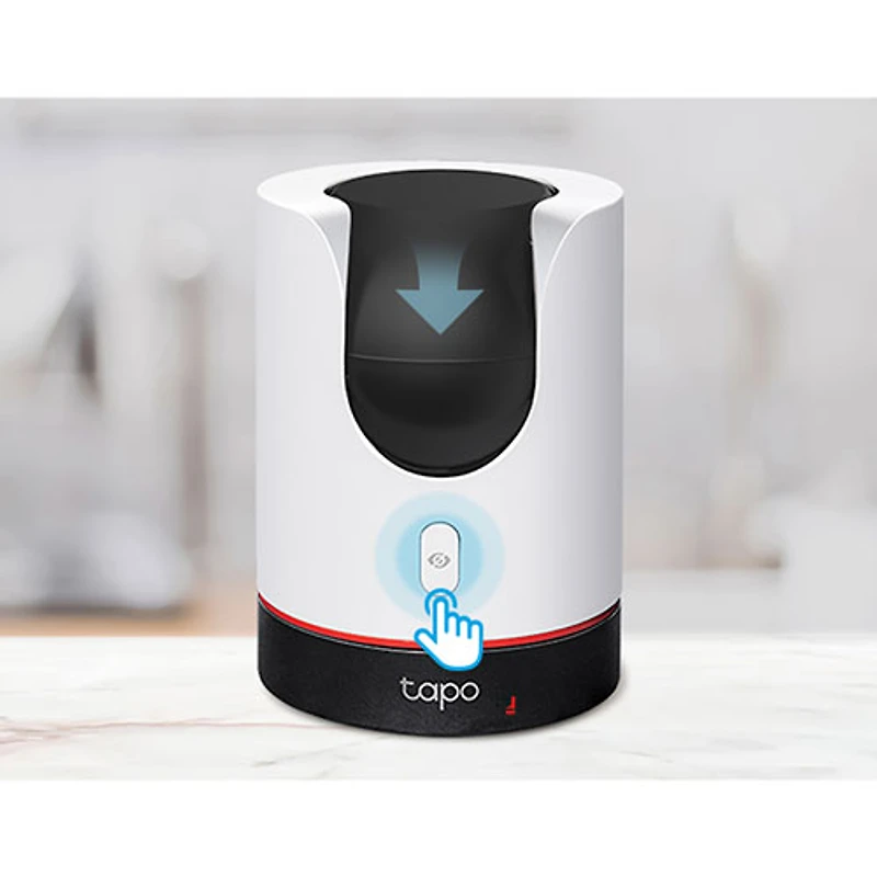 Caméra de surveillance Wi-Fi semi sans fil panoramique et inclinable Tapo C225 2K QHD d'intérieur de TP-Link - Blanc