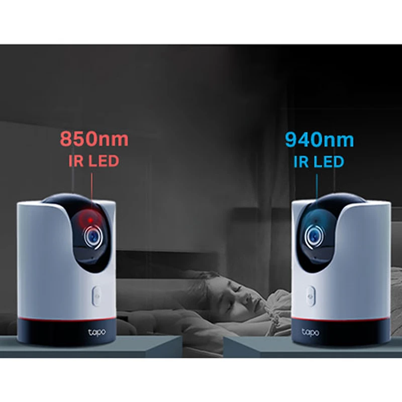 Caméra de surveillance Wi-Fi semi sans fil panoramique et inclinable Tapo C225 2K QHD d'intérieur de TP-Link - Blanc