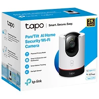 Caméra de surveillance Wi-Fi semi sans fil panoramique et inclinable Tapo C225 2K QHD d'intérieur de TP-Link - Blanc