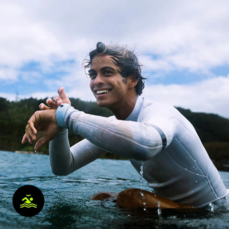 Bracelet en silicone intelligent à deux caméras de Wristcam pour Apple Watch 38/40/41 mm - Grand - Noir