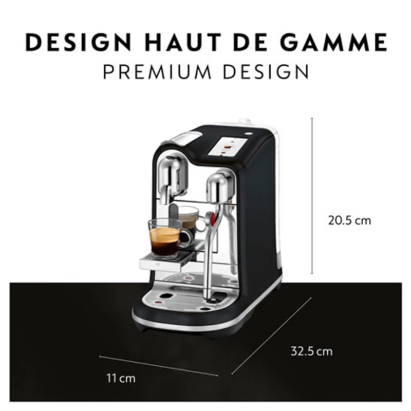 Machine à espresso à dosettes Nespresso Creatista Pro de Breville - Truffe noire