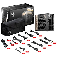 MSI 80 Plus Platinum MEGAi1300P 1300-Watt ATX Modular Power Supply