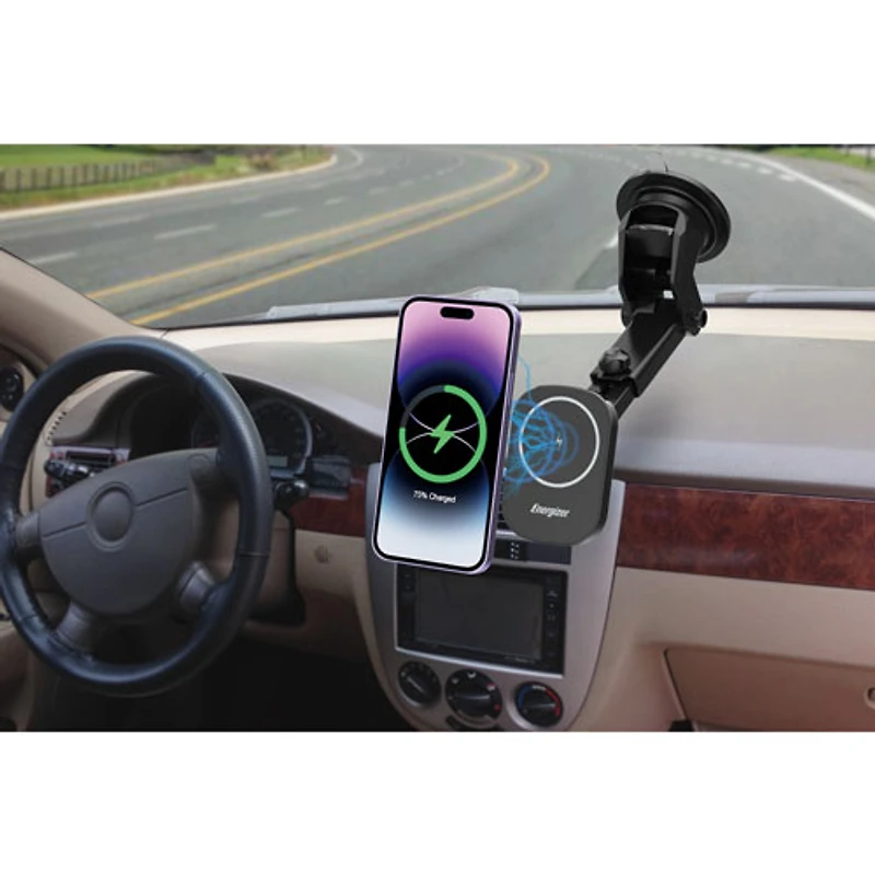 Chargeur magnétique sans fil de 15 W d'Energizer pour trappe d'aération (ECA007)