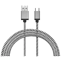 Câble USB-A/ USB-C de 0,3 m (1 pi) de LBT (LBTBW0101) - Noir/Blanc