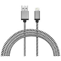 Câble USB-A/Lightning de 0,3 m (1 pi) de LBT (LBTBW0102) - Noir/Blanc
