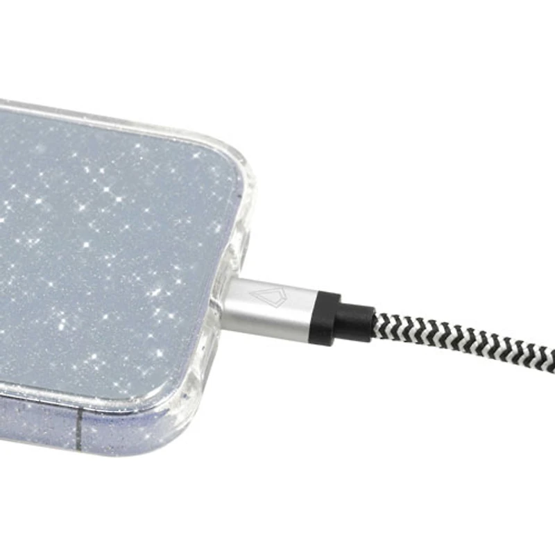 Câble USB-A/Lightning de 0,3 m (1 pi) de LBT (LBTBW0102) - Noir/Blanc