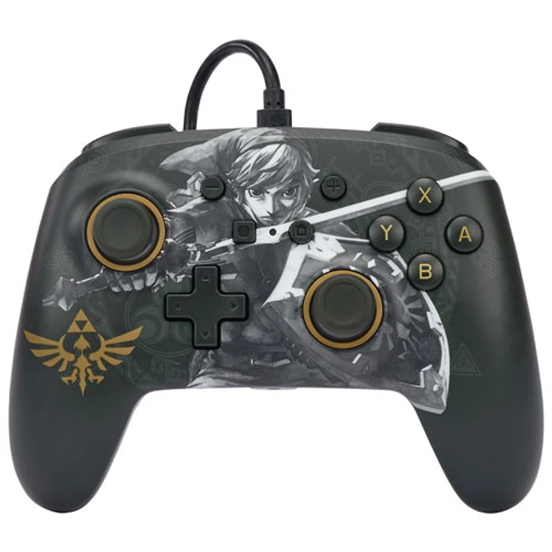 Manette avec fil Zelda Enhanced de PowerA pour Nintendo Switch - Noir