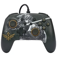 Manette avec fil Zelda Enhanced de PowerA pour Nintendo Switch - Noir