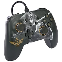 Manette avec fil Zelda Enhanced de PowerA pour Nintendo Switch - Noir