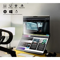 Moniteur ACL IPS HD intégrale 60 Hz de 24 po Geminos de Mobile Pixels avec temps de réponse de 14 ms gris à gris (MP-116-1001P02) - Noir