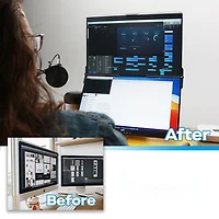 Moniteur ACL IPS HD intégrale 60 Hz de 24 po Geminos de Mobile Pixels avec temps de réponse de 14 ms gris à gris (MP-116-1001P02) - Noir