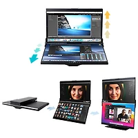 Moniteur ACL IPS QHD 75 Hz à écran tactile de 24 po Geminos X de Mobile Pixels avec temps de réponse de 14 ms gris à gris (MP-116-1001P01) - Noir