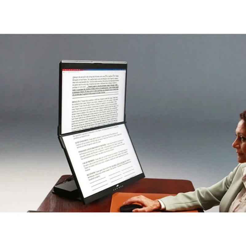 Moniteur ACL IPS QHD 75 Hz à écran tactile de 24 po Geminos X de Mobile Pixels avec temps de réponse de 14 ms gris à gris (MP-116-1001P01) - Noir