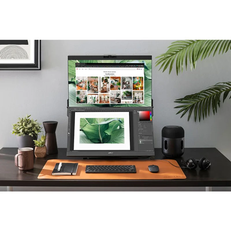 Moniteur ACL IPS QHD 75 Hz à écran tactile de 24 po Geminos X de Mobile Pixels avec temps de réponse de 14 ms gris à gris (MP-116-1001P01) - Noir