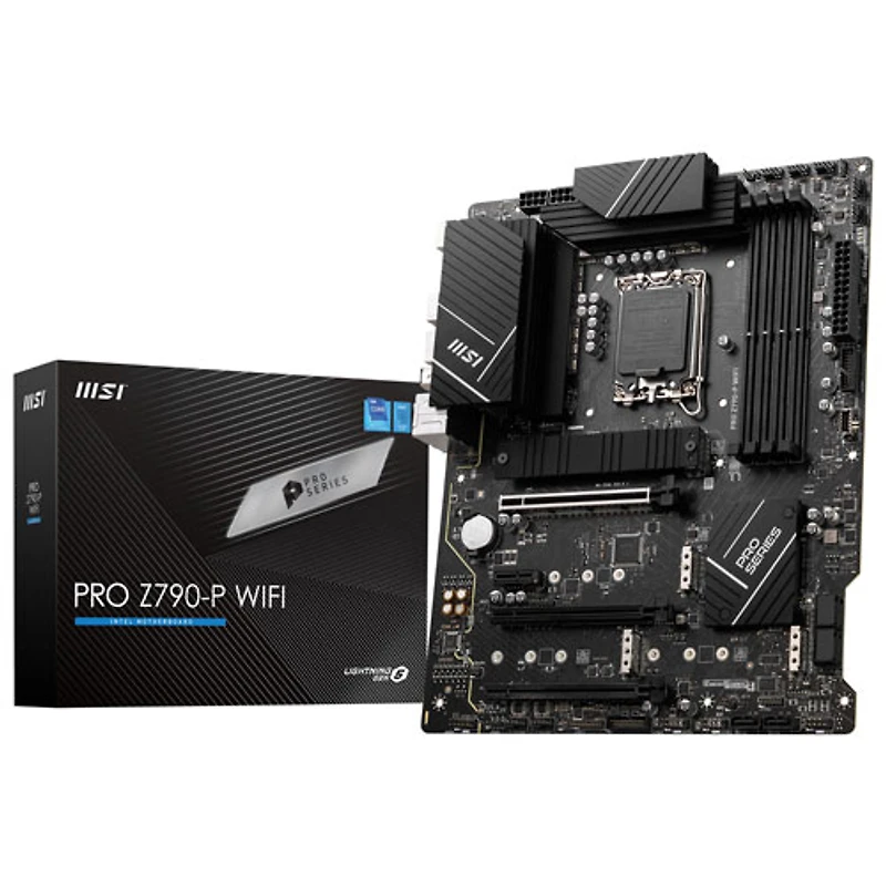 Carte mère PRO Z790-P Wi-Fi 6E ATX LGA 1700 DDR5 de MSI pour processeurs de 12e/13e gén. d'Intel