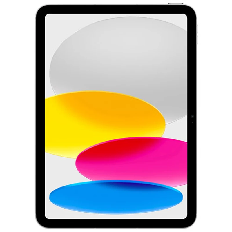 iPad 10,9 po 256 Go Wi-Fi 6 et 5G d'Apple avec Fido (10e gén.) - Argenté - Financement mensuel