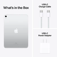 iPad 10,9 po 256 Go Wi-Fi 6 et 5G d'Apple avec Fido (10e gén.) - Argenté - Financement mensuel