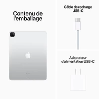 iPad Pro 12,9 po 1 To Wi-Fi et 5G d'Apple avec Bell (6e génération) - Argenté - Financement mensuel