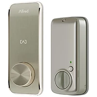 Serrure intelligente Bluetooth DB2S d'Alfred avec clé - Nickel satiné