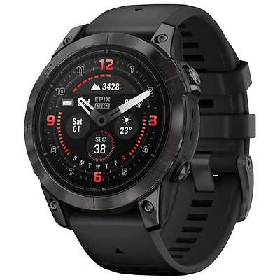 Montre intelligente active Bluetooth de mm epix Pro (Gen 2) Sapphire Edition de Garmin - Moyen/Grand