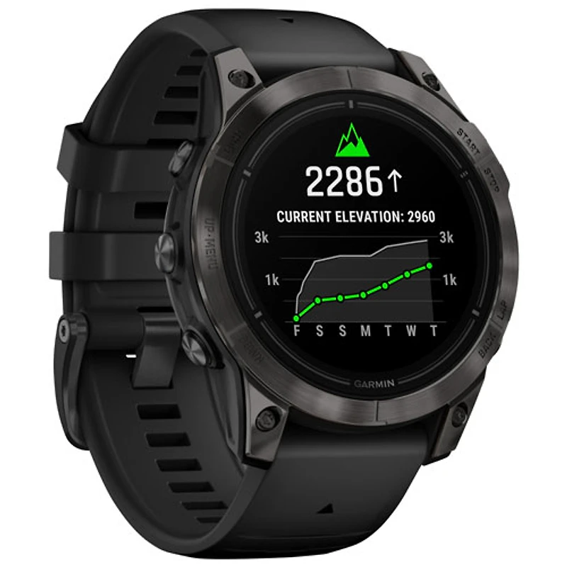 Garmin epix Pro (Gen 2) Sapphire Edition 47mm Bluetooth Active Smartwatch - Medium / Large - Black
