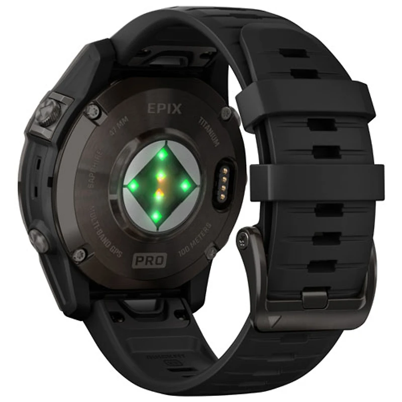 Garmin epix Pro (Gen 2) Sapphire Edition 47mm Bluetooth Active Smartwatch - Medium / Large - Black