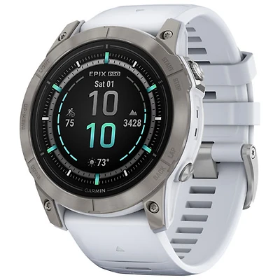 Montre intelligente active Bluetooth de mm epix Pro (Gen 2) Sapphire Edition de Garmin - Moyen/Grand