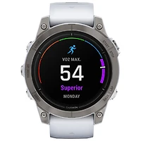 Garmin epix Pro (Gen 2) Sapphire Edition 47mm Bluetooth Active Smartwatch - Medium/Large - Whitestone