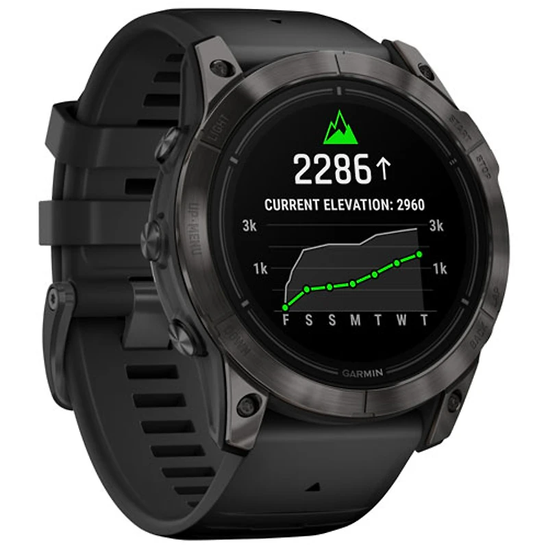 Garmin epix Pro (Gen 2) Sapphire Edition 51mm Bluetooth Active Smartwatch - Medium/Large - Black
