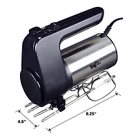 Mélangeur à main électrique à 6 vitesses de Total Chef - 250 W - Noir/Argenté