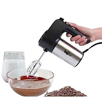 Mélangeur à main électrique à 6 vitesses de Total Chef - 250 W - Noir/Argenté