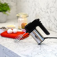 Mélangeur à main électrique à 6 vitesses de Total Chef - 250 W - Noir/Argenté