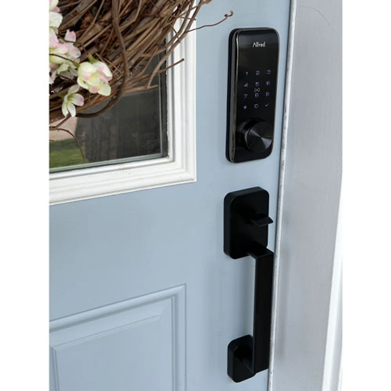 Alfred DB2S Bluetooth Smart Lock with Key - Black