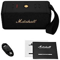 Haut-parleur sans fil Bluetooth étanche Middleton de Marshall - Noir/Laiton