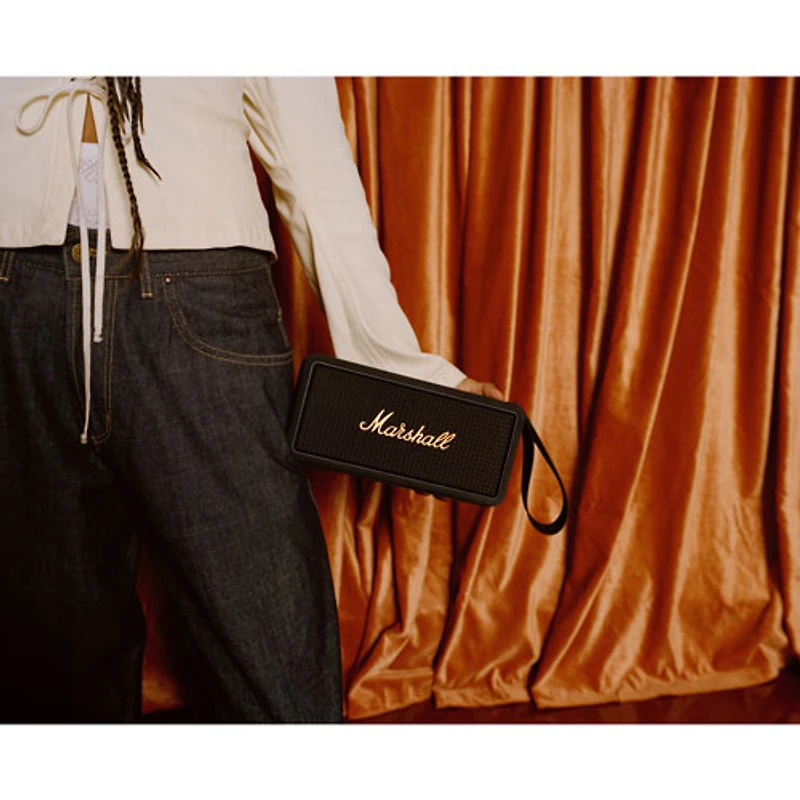 Haut-parleur sans fil Bluetooth étanche Middleton de Marshall - Noir/Laiton