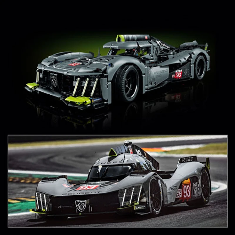 LEGO Technic PEUGEOT 9X8 24H Le Mans Hybrid Hypercar - 1775 pièces (42156)