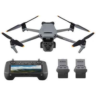 Ensemble Fly More Mavic 3 Pro de DJI avec télécommande et écran intégré (DJI RC Pro) - Gris