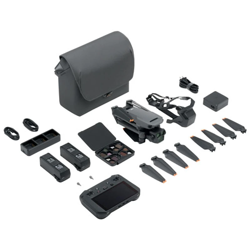 Ensemble Fly More Mavic 3 Pro de DJI avec télécommande et écran intégré (DJI RC Pro) - Gris