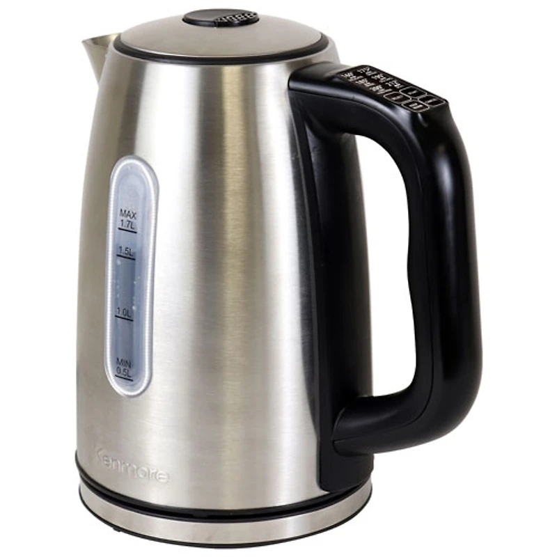 Bouilloire électrique sans fil de Kenmore - 1,7 l - Noir et argenté