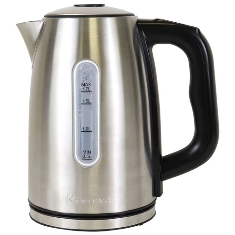 Bouilloire électrique sans fil de Kenmore - 1,7 l - Noir et argenté