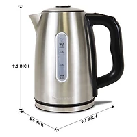Bouilloire électrique sans fil de Kenmore - 1,7 l - Noir et argenté