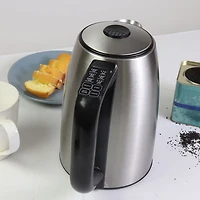 Bouilloire électrique sans fil de Kenmore - 1,7 l - Noir et argenté