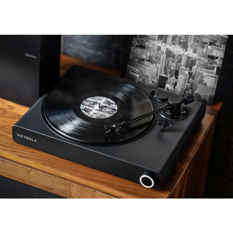 Tourne-disque à entraînement direct Stream Onyx de Victrola - Fonctionne avec Sonos - Noir