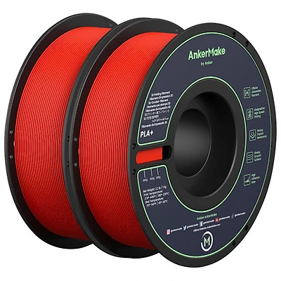 Filament d'APL+ de 2 kg d'AnkerMake Printing - Paquet de 2 - Rouge