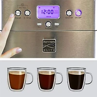 Cafetière automatique Elite Grind & Brew avec moulin de Kenmore - 12 tasses - Acier inoxydable