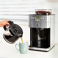 Cafetière automatique Elite Grind & Brew avec moulin de Kenmore - 12 tasses - Acier inoxydable