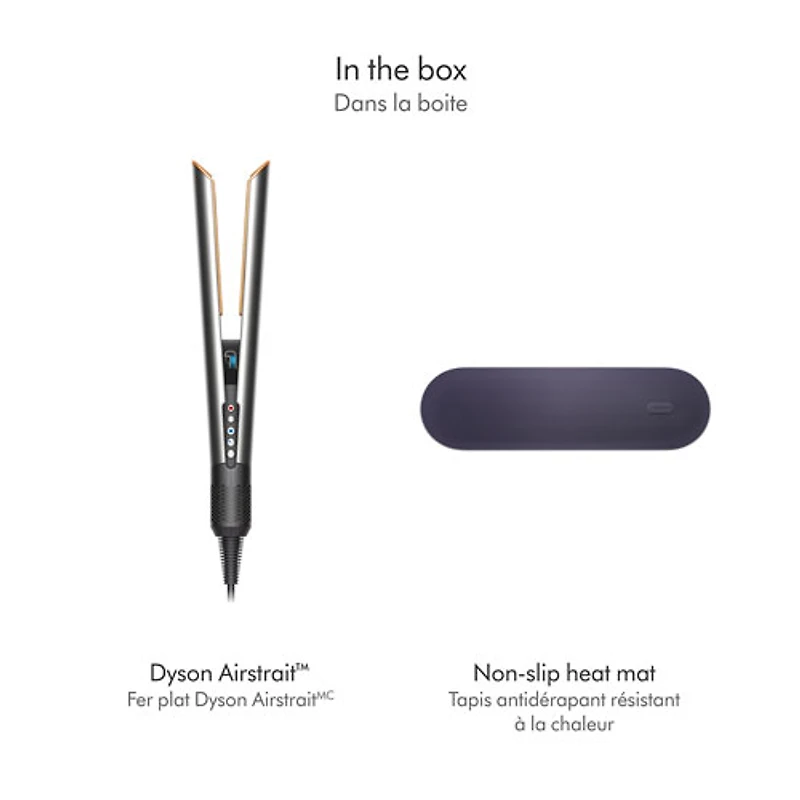 Fer plat Airstrait de Dyson - Nickel brillant/Cuivre riche